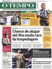 Capa do jornal Jornal O Tempo 28/08/2017