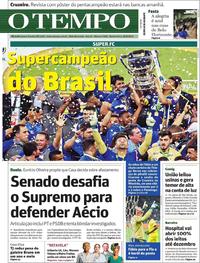 Capa do jornal O Tempo 28/09/2017