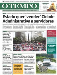 Capa do jornal Jornal O Tempo 29/04/2017