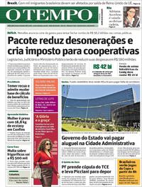 Capa do jornal Jornal O Tempo 30/03/2017