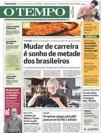 Capa do jornal Jornal O Tempo 30/07/2017