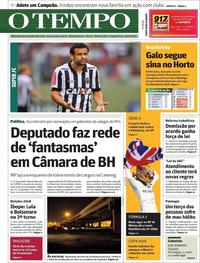 Capa do jornal O Tempo 30/10/2017