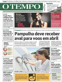 Capa do jornal Jornal O Tempo 31/03/2017