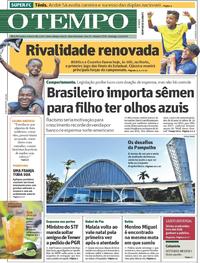 Capa do jornal O Tempo 01/04/2018