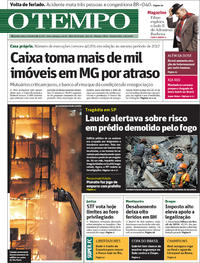Capa do jornal O Tempo 02/05/2018