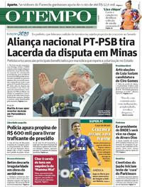 Capa do jornal O Tempo 02/08/2018