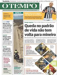 Capa do jornal O Tempo 02/09/2018