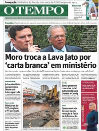 Capa do jornal O Tempo 02/11/2018