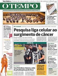 Capa do jornal O Tempo 02/12/2018