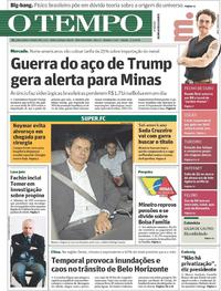 Capa do jornal O Tempo 03/03/2018