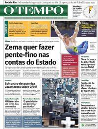 Capa do jornal O Tempo 03/11/2018