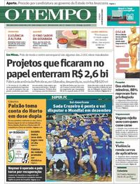 Capa do jornal O Tempo 04/03/2018