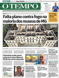 Capa do jornal O Tempo 04/09/2018
