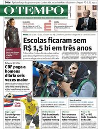 Capa do jornal O Tempo 05/07/2018