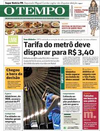 Capa do jornal O Tempo 06/05/2018