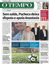 Capa do jornal O Tempo 07/08/2018