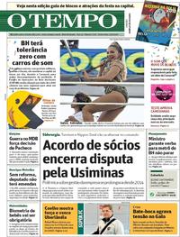 Capa do jornal O Tempo 09/02/2018
