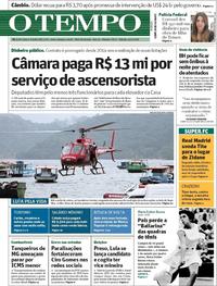 Capa do jornal O Tempo 09/06/2018