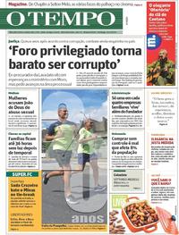 Capa do jornal O Tempo 09/12/2018