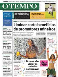 Capa do jornal O Tempo 10/02/2018