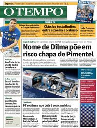 Capa do jornal O Tempo 10/04/2018