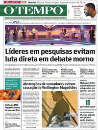 Capa do jornal O Tempo 10/08/2018