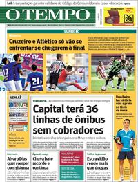 Capa do jornal O Tempo 12/03/2018