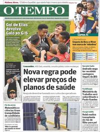 Capa do jornal O Tempo 12/11/2018