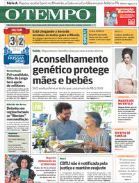 Capa do jornal O Tempo 13/05/2018