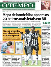 Capa do jornal O Tempo 13/08/2018