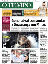 Capa do jornal O Tempo 13/12/2018