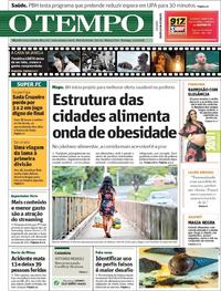Capa do jornal O Tempo 14/01/2018