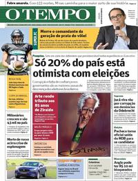 Capa do jornal O Tempo 14/03/2018