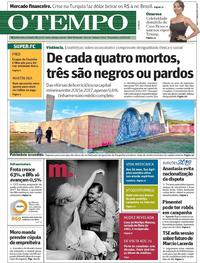Capa do jornal O Tempo 14/08/2018