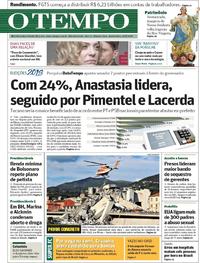 Capa do jornal O Tempo 15/08/2018