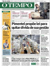Capa do jornal O Tempo 15/11/2018