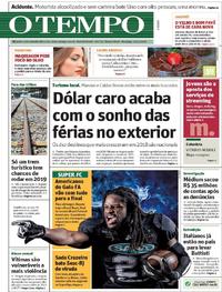 Capa do jornal O Tempo 16/12/2018