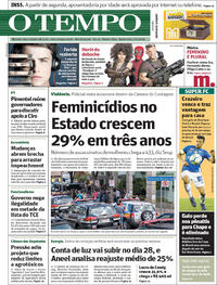 Capa do jornal O Tempo 17/05/2018