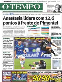 Capa do jornal O Tempo 17/09/2018