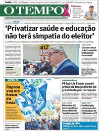 Capa do jornal O Tempo 17/10/2018