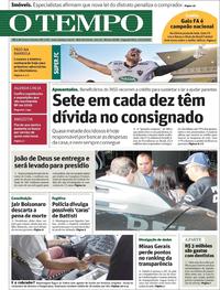 Capa do jornal O Tempo 17/12/2018