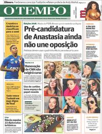 Capa do jornal O Tempo 18/03/2018