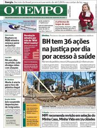 Capa do jornal O Tempo 18/07/2018