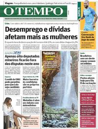 Capa do jornal O Tempo 18/08/2018