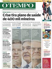 Capa do jornal O Tempo 19/08/2018