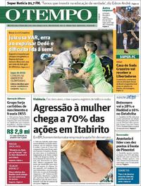 Capa do jornal O Tempo 20/09/2018