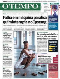 Capa do jornal O Tempo 20/11/2018