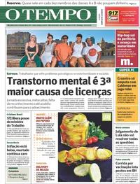 Capa do jornal O Tempo 21/01/2018