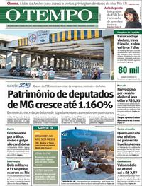 Capa do jornal O Tempo 21/08/2018