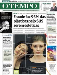 Capa do jornal O Tempo 22/07/2018